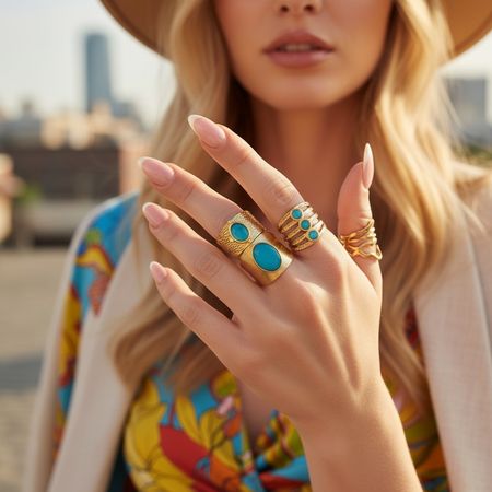 PIERŚCIONKI SUMMER BREEZE 4 SZT.