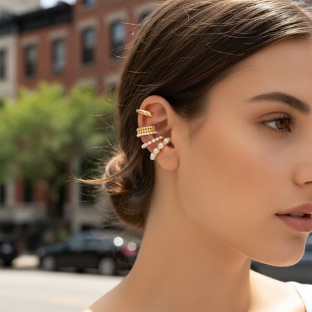 NAUSZNICE PEARL CUFFS 4SZT.